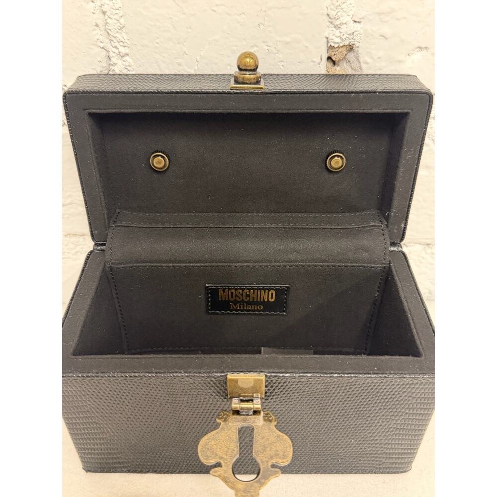 AW22 Moschino Couture Jeremy Scott Black Box Purse w/ Bronze Antique Hardware - Picture 8 of 15